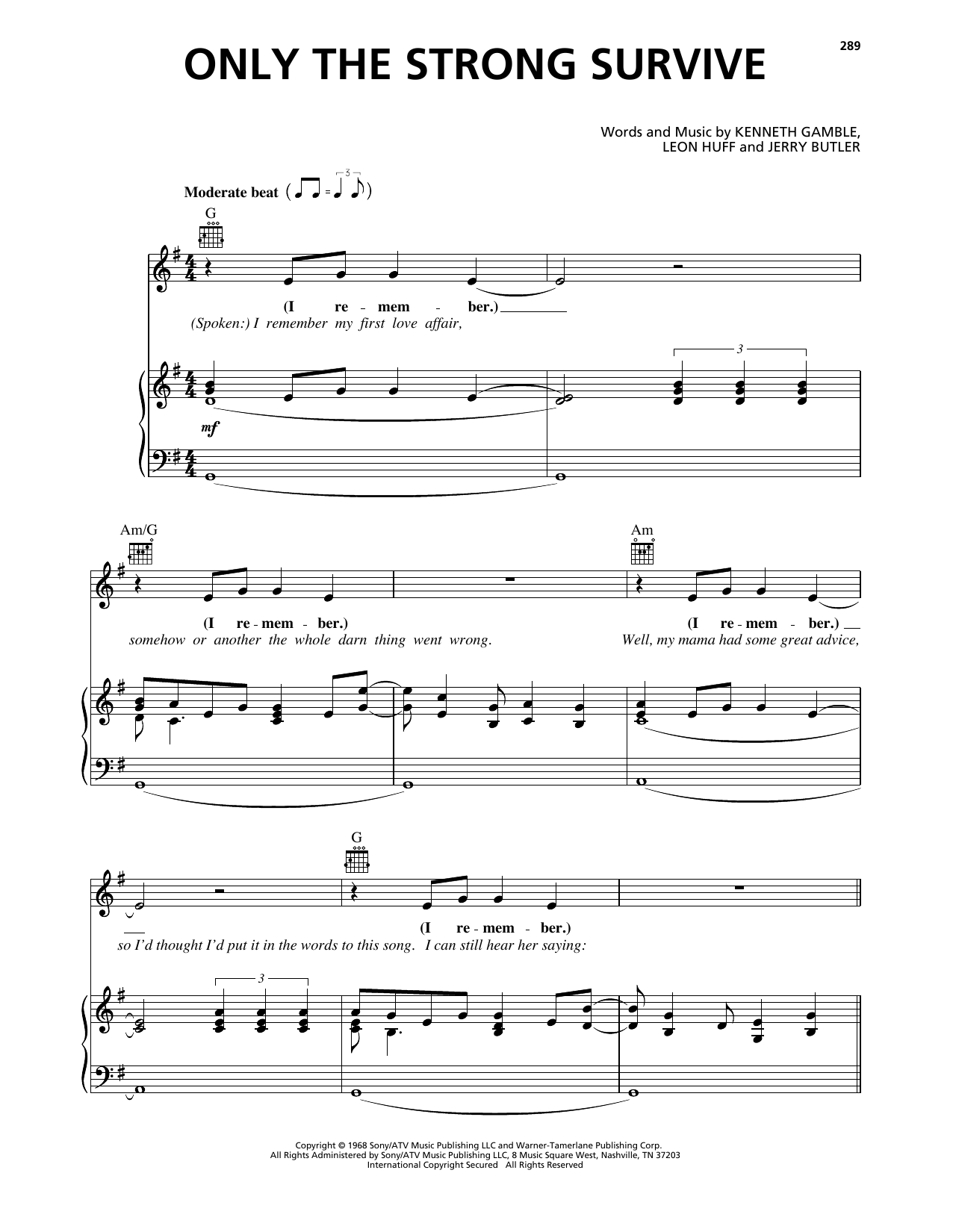 Download Elvis Presley Only The Strong Survive Sheet Music