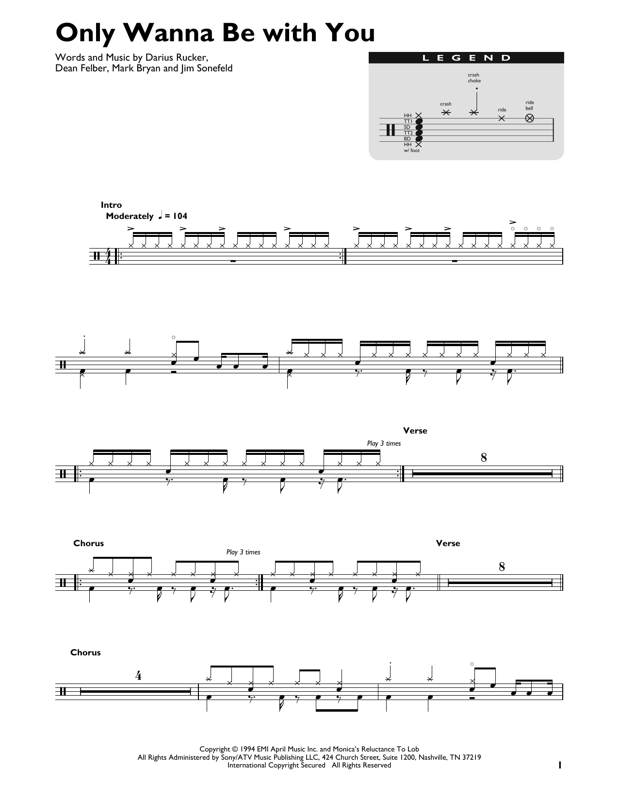 Download Hootie & The Blowfish Only Wanna Be With You Sheet Music