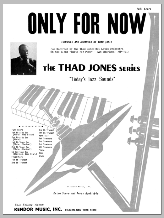 Download Thad Jones Only For Now - Full Score Sheet Music