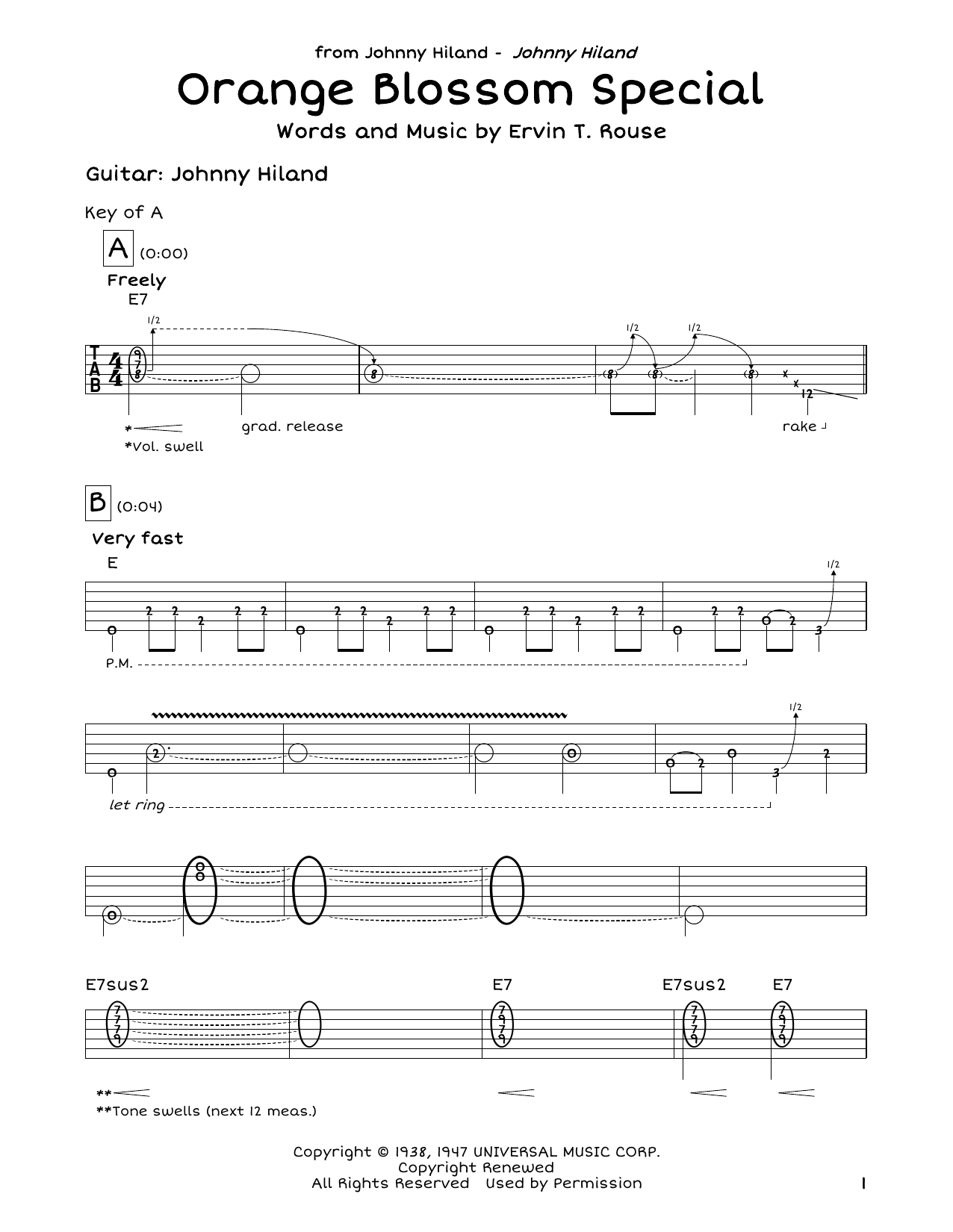 Download Johnny Hiland Orange Blossom Special Sheet Music