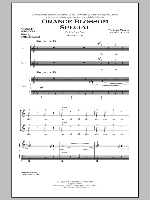 Download Robert Moore Orange Blossom Special Sheet Music