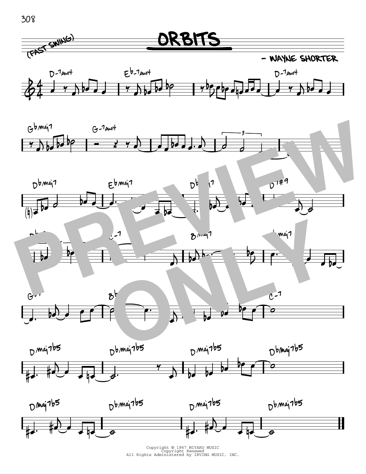 Download Wayne Shorter Orbits [Reharmonized version] (arr. Jac Sheet Music