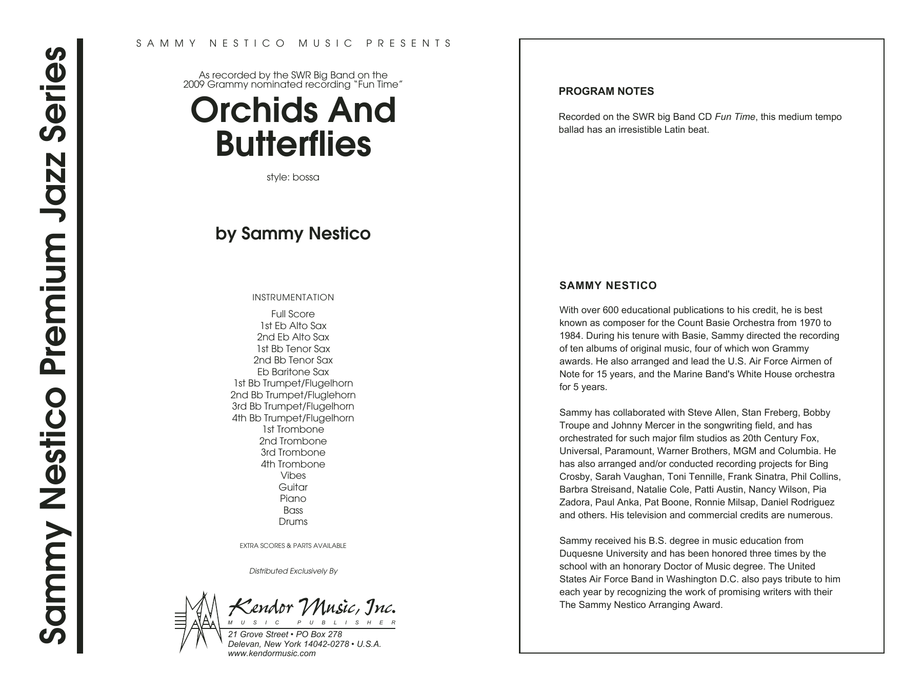 Download Sammy Nestico Orchids And Butterflies - Full Score Sheet Music
