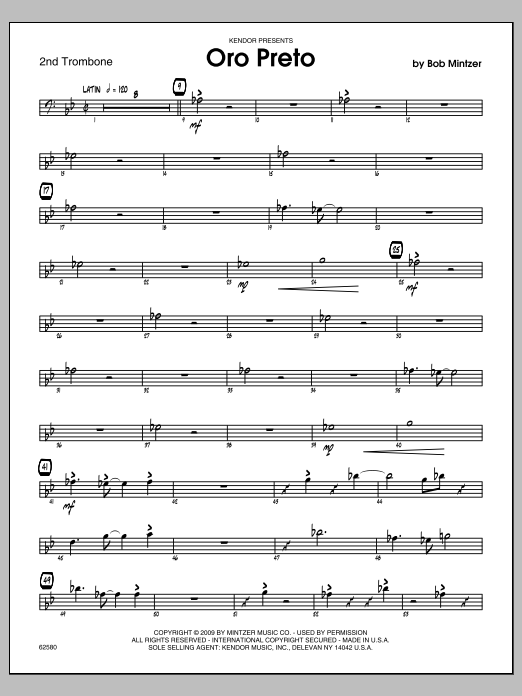 Download Mintzer Oro Preto - Trombone 2 Sheet Music