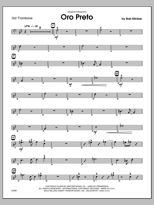 Download Mintzer Oro Preto - Trombone 3 Sheet Music