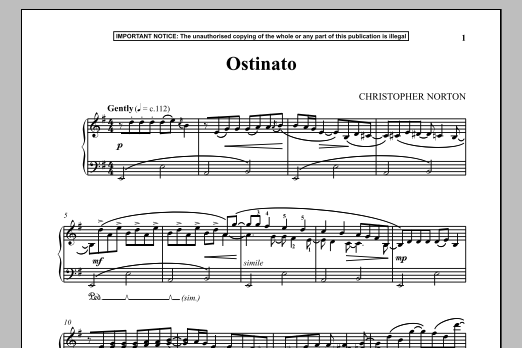Download Christopher Norton Ostinato Sheet Music
