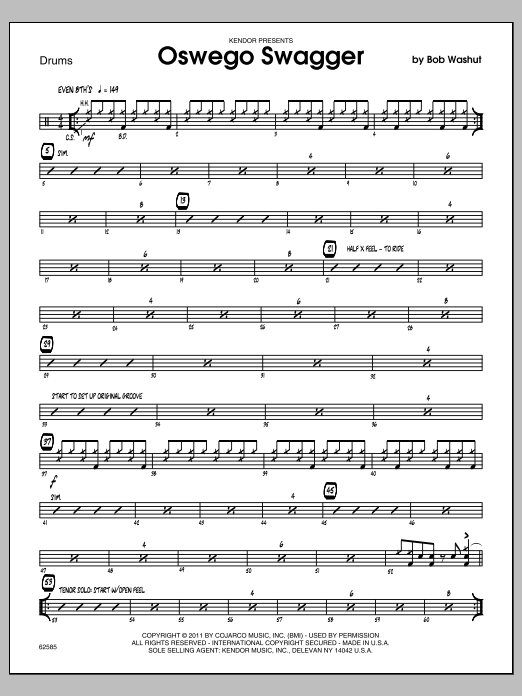 Download Washut Oswego Swagger - Drums Sheet Music