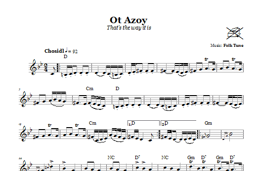 Download Folk Tune Ot Azoy (That's The Way It Is) Sheet Music