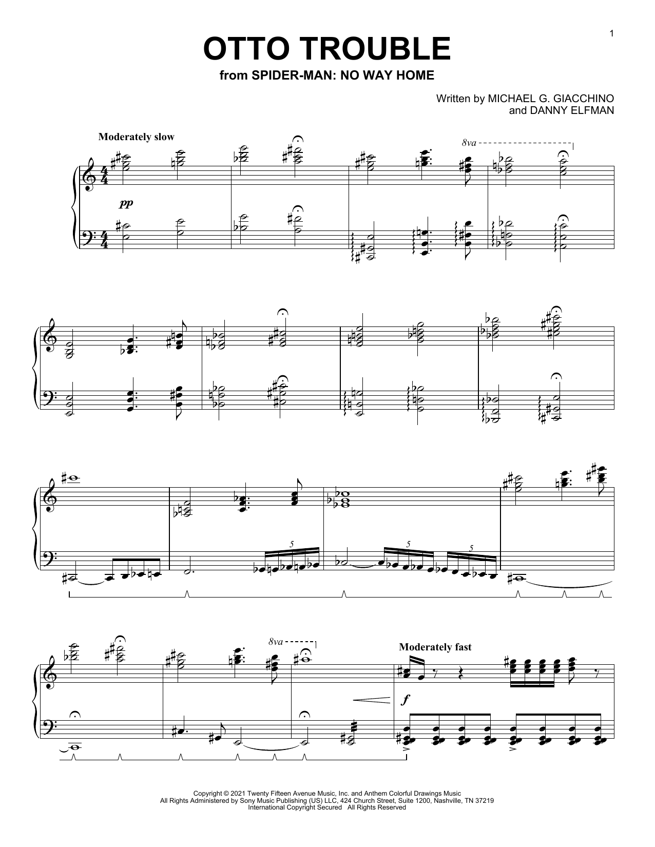 Download Michael Giacchino Otto Trouble (from Spider-Man: No Way H Sheet Music