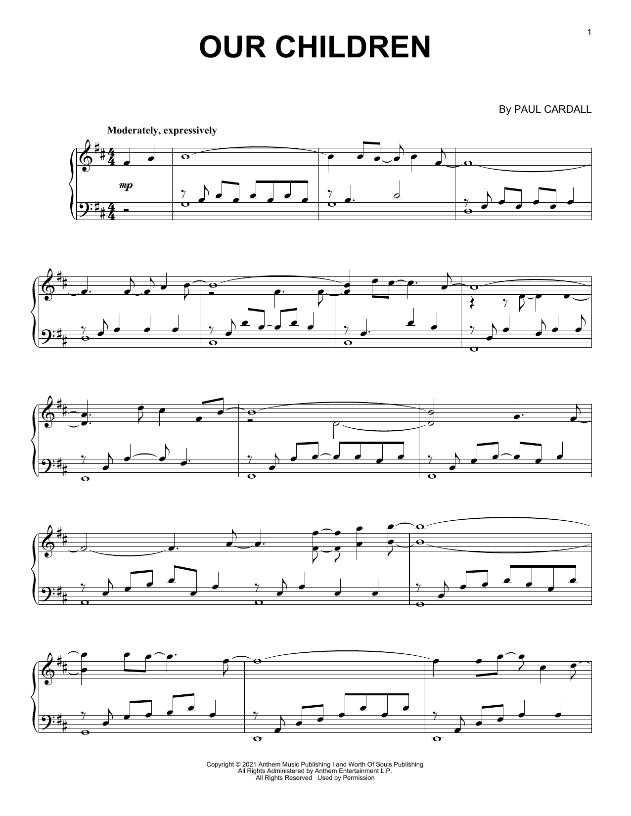 Download Paul Cardall Our Children Sheet Music