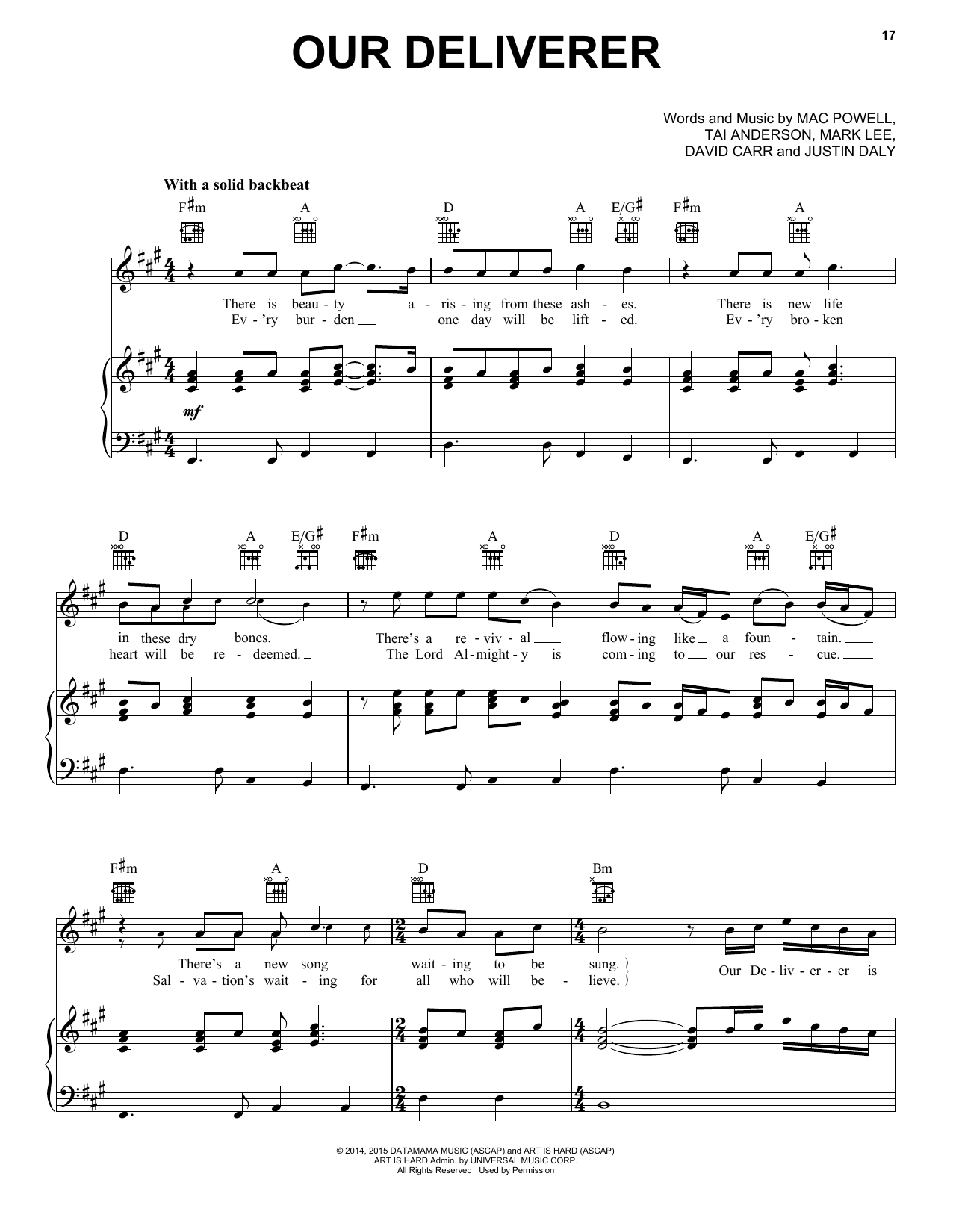 Download Third Day Our Deliverer Sheet Music