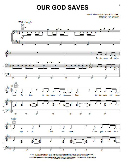 Download Paul Baloche Our God Saves Sheet Music