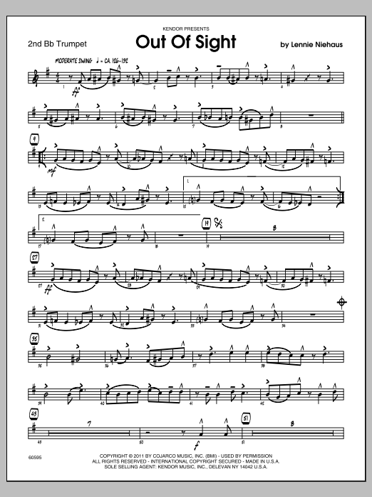 Download Niehaus Out Of Sight - 2nd Bb Trumpet Sheet Music
