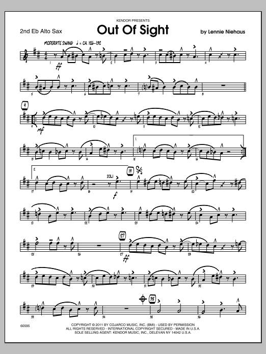 Download Niehaus Out Of Sight - Alto Sax 2 Sheet Music