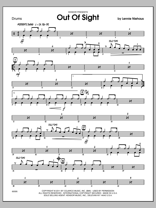 Download Niehaus Out Of Sight - Drums Sheet Music