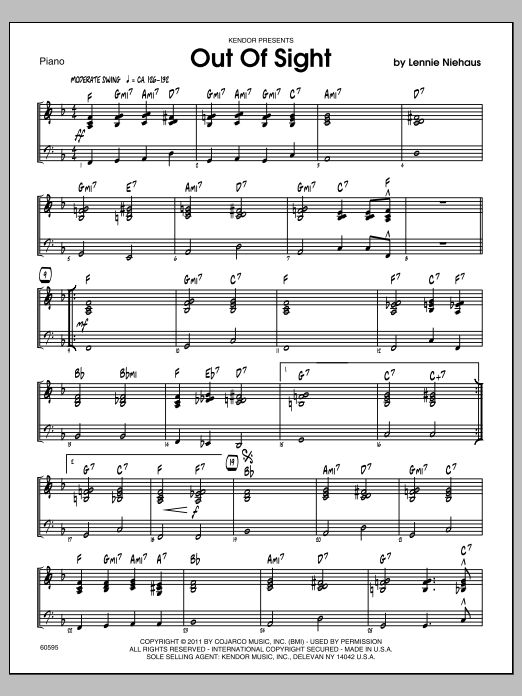Download Niehaus Out Of Sight - Piano Sheet Music