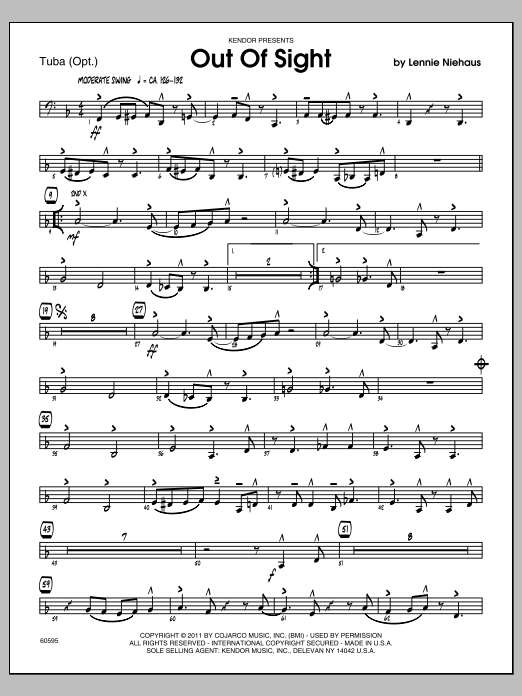 Download Niehaus Out Of Sight - Tuba Sheet Music