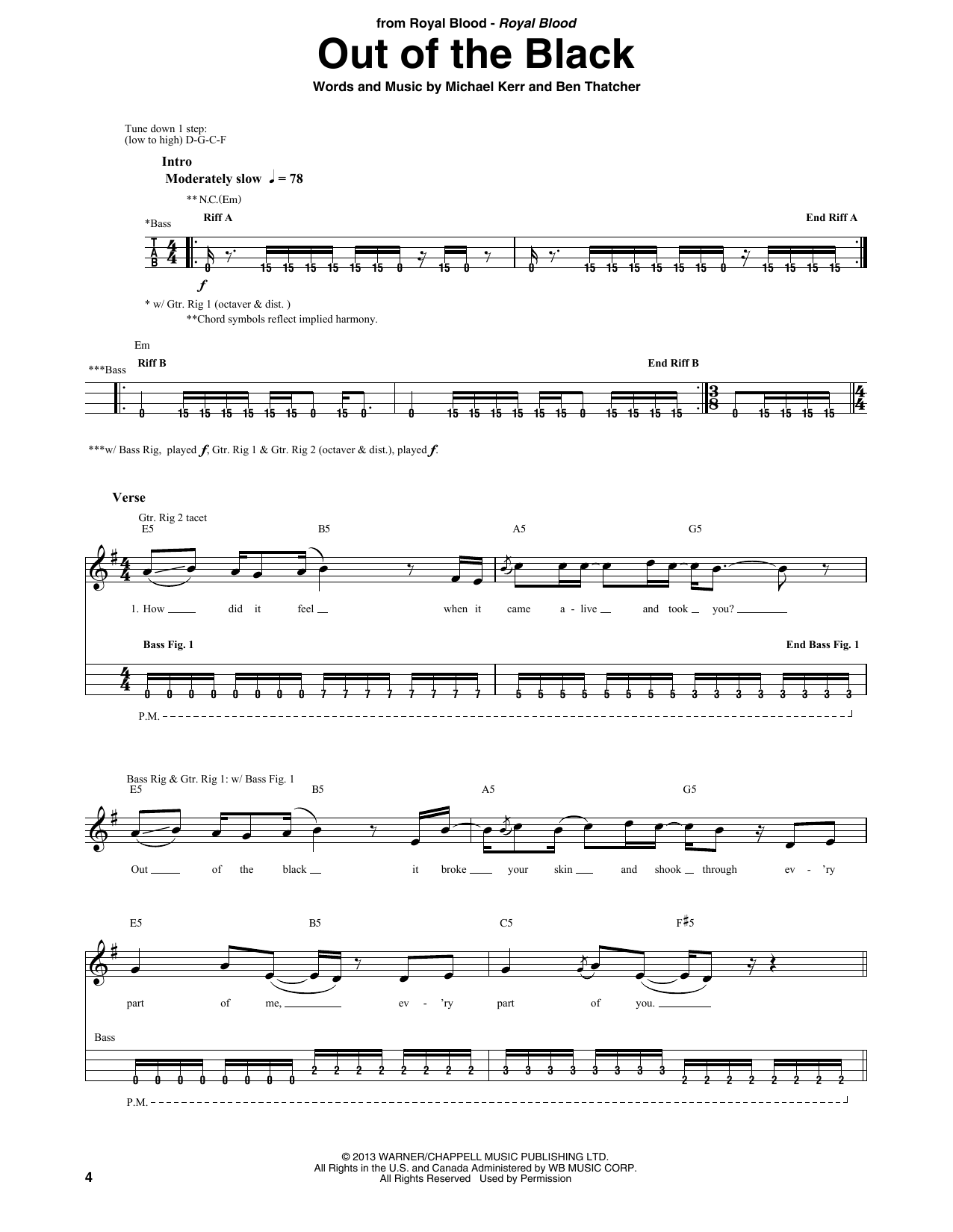 Download Royal Blood Out Of The Black Sheet Music
