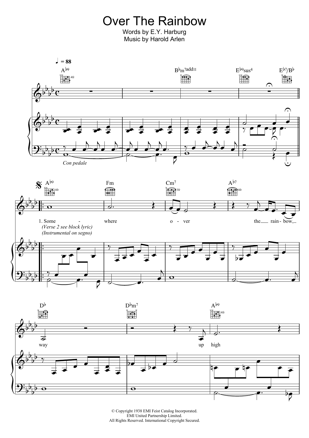 Download Eva Cassidy Over The Rainbow Sheet Music