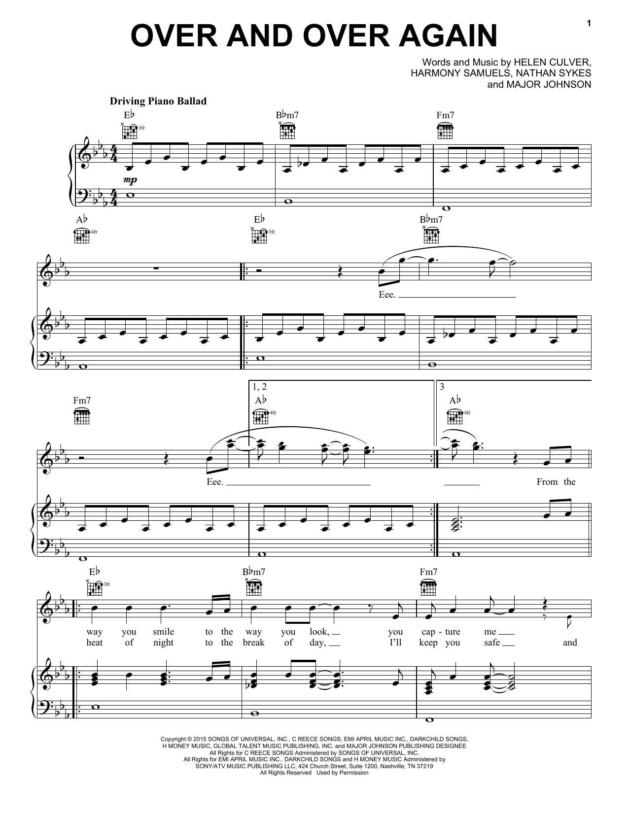 Download Nathan Sykes feat. Ariana Grande Over And Over Again Sheet Music