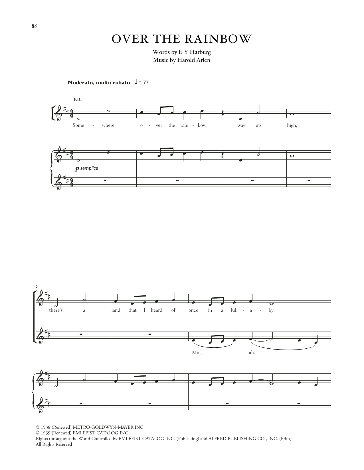 Download Celtic Woman Over The Rainbow (from The Wizard Of Oz Sheet Music