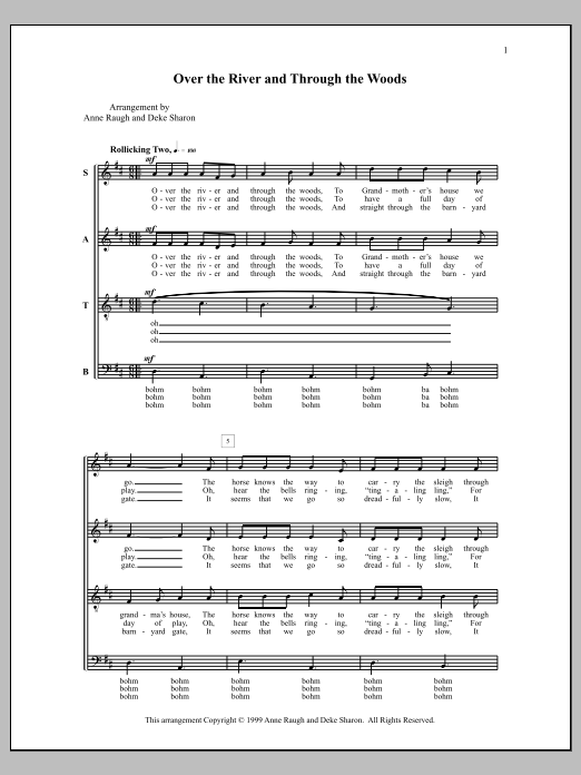 Download Deke Sharon Over the River and Through the Woods Sheet Music