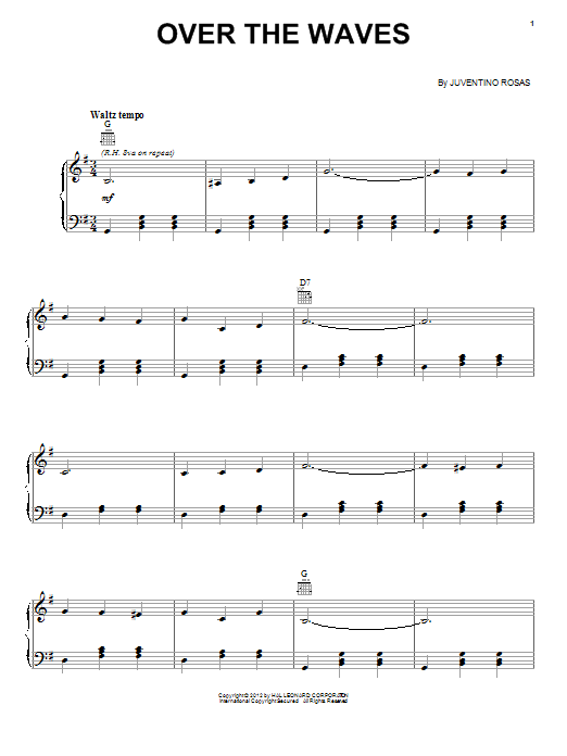 Download Juventino Rosas Over The Waves Sheet Music