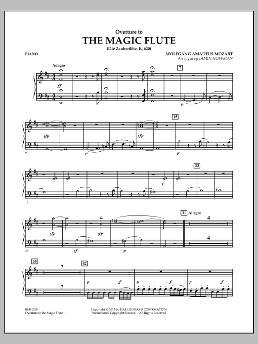 Download Jamin Hoffman Overture to The Magic Flute - Piano Sheet Music