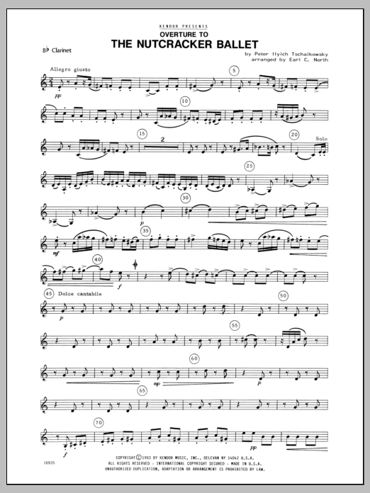 Download North Overture To The Nutcracker Ballet - Bb Sheet Music