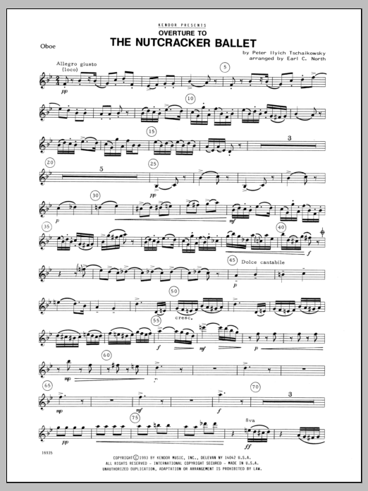 Download North Overture To The Nutcracker Ballet - Obo Sheet Music