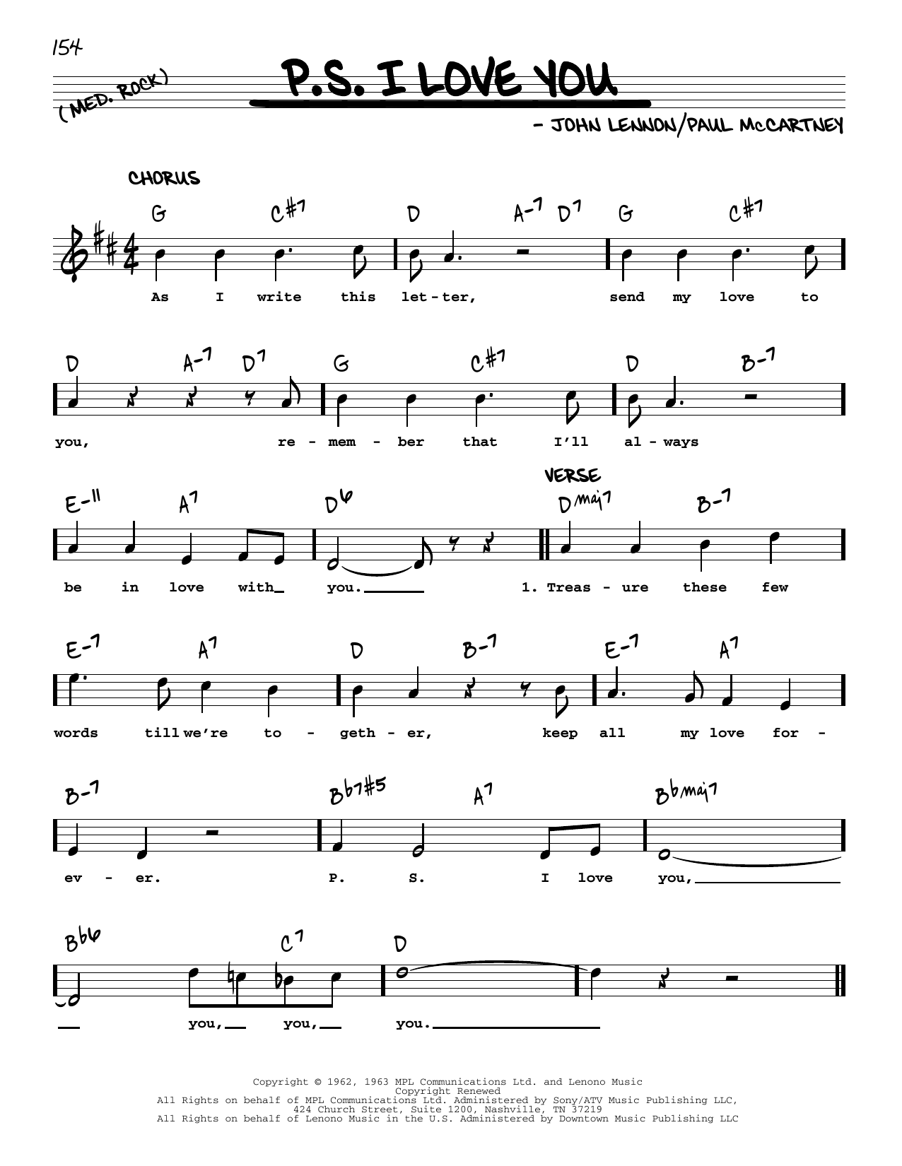 Download The Beatles P.S. I Love You [Jazz version] Sheet Music