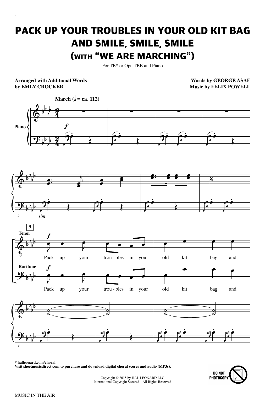 Download Felix Powell Pack Up Your Troubles In Your Old Kit B Sheet Music