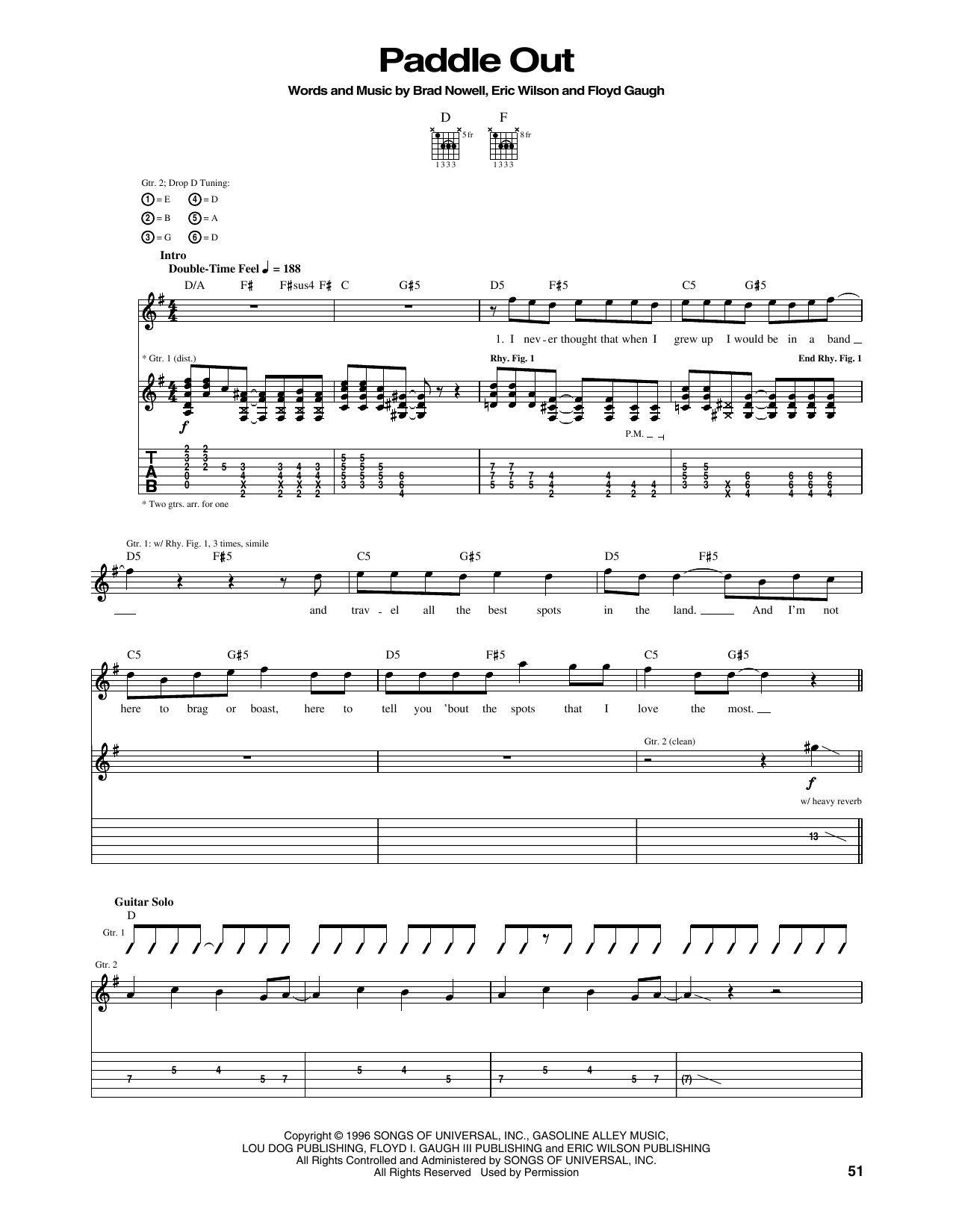 Download Sublime Paddle Out Sheet Music
