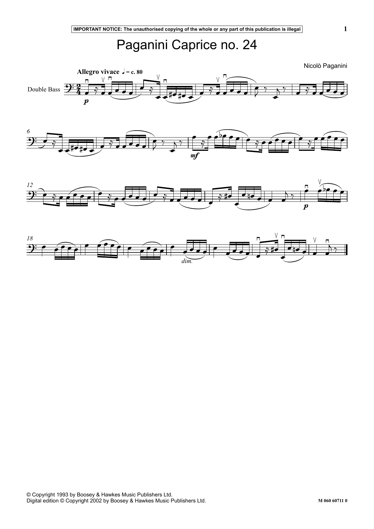Download Nicolo Paganini Paganini Caprice No. 24 Sheet Music