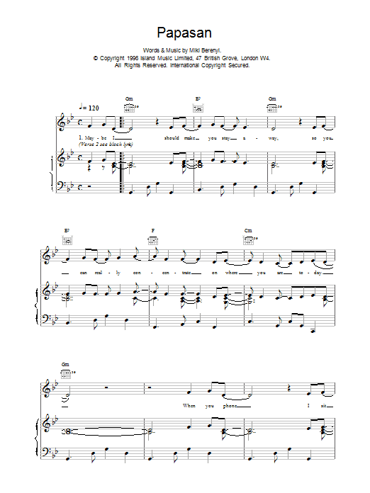 Lush Papasan sheet music notes printable PDF score