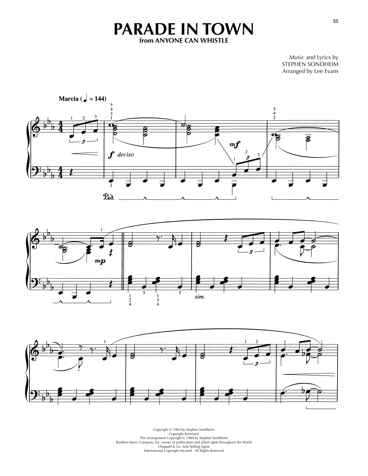 Download Stephen Sondheim Parade In Town (from Anyone Can Whistle Sheet Music
