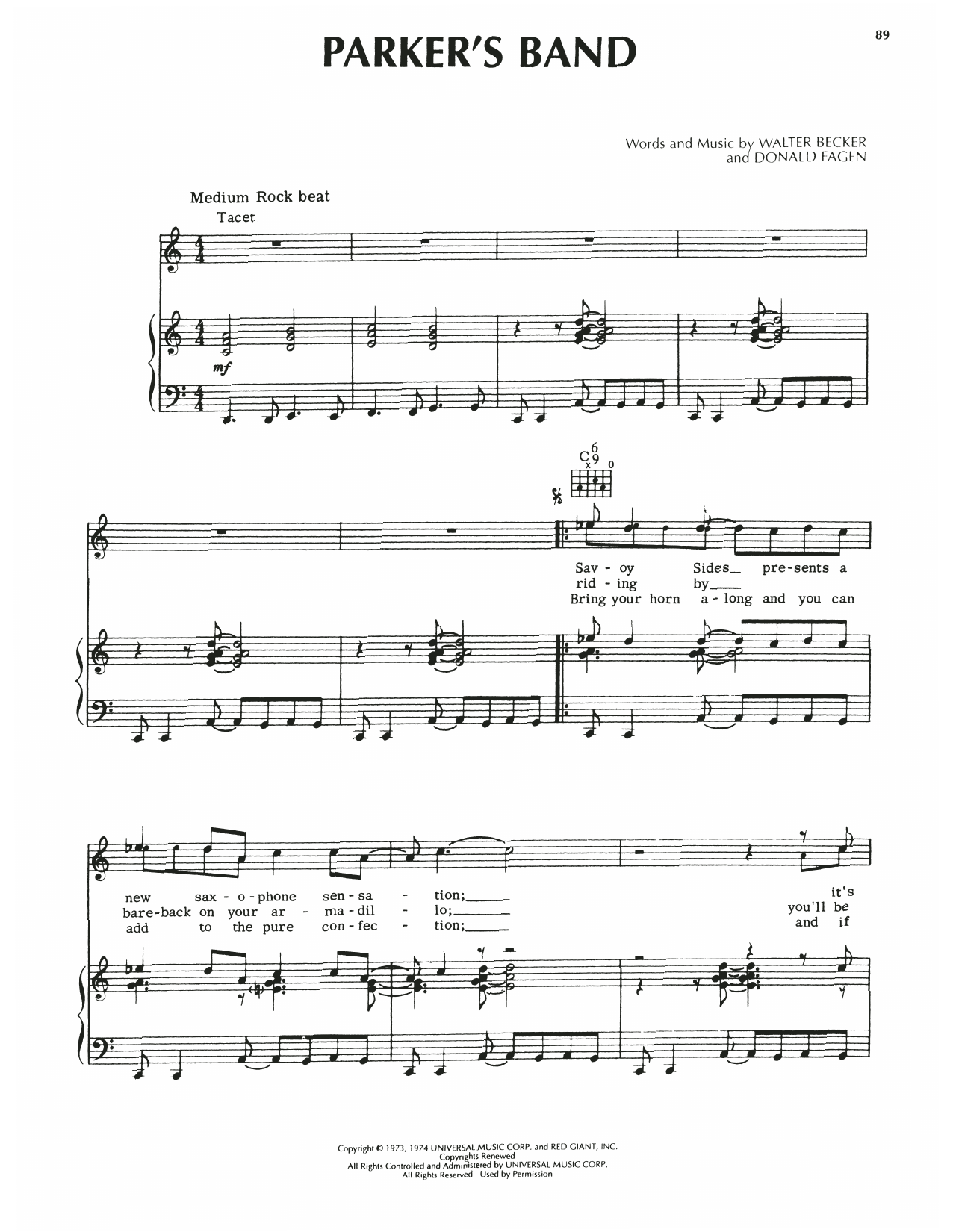 Download Steely Dan Parker's Band Sheet Music