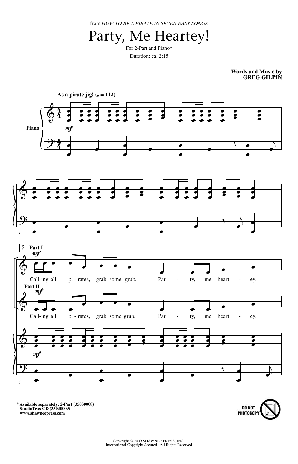 Download Greg Gilpin Party, Me Heartey Sheet Music
