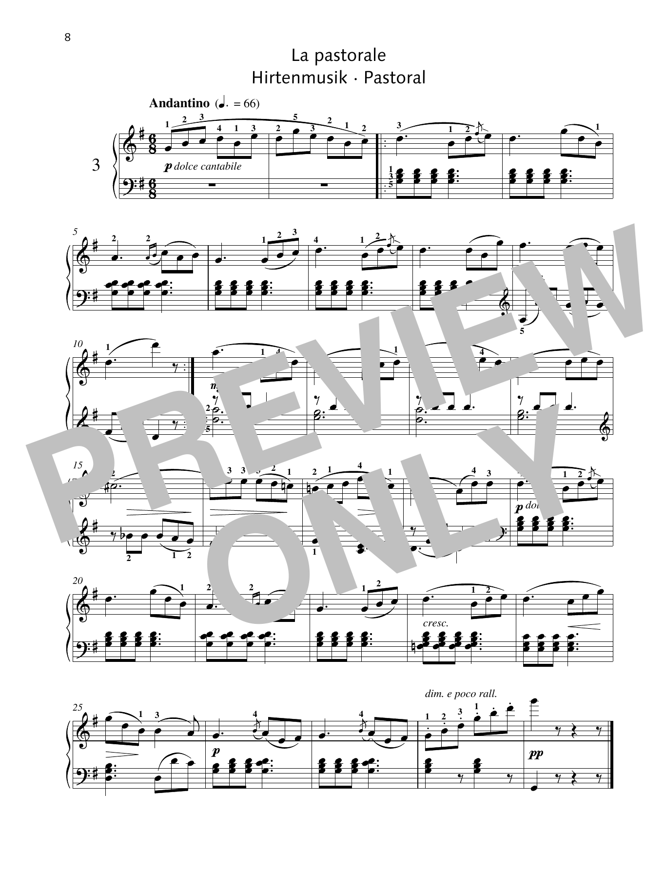 Download Friedrich Burgmuller Pastoral Sheet Music