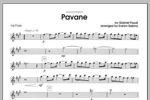 Download Evelyn Sabina Pavane - Flute 1 Sheet Music