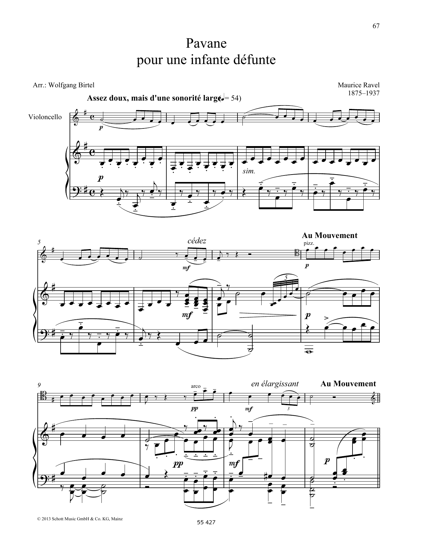 Download Maurice Ravel Pavane pour une Infante Défunte Sheet Music