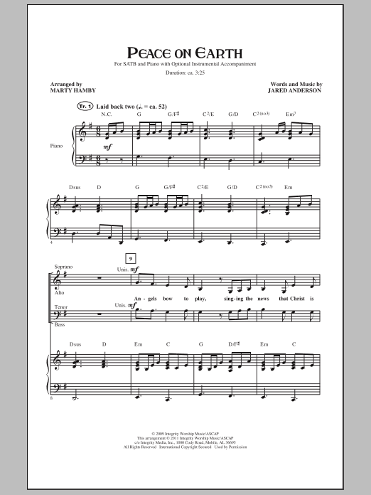Download Marty Hamby Peace On Earth Sheet Music