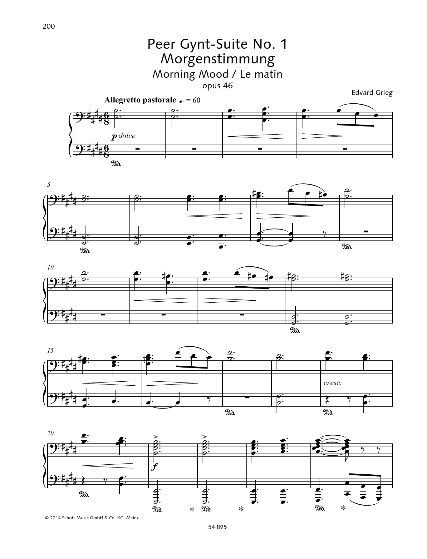 Download Edvard Grieg Peer-Gynt-Suite No. 1 Sheet Music