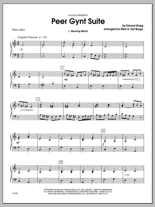 Download Del Borgo Peer Gynt Suite - Piano Sheet Music