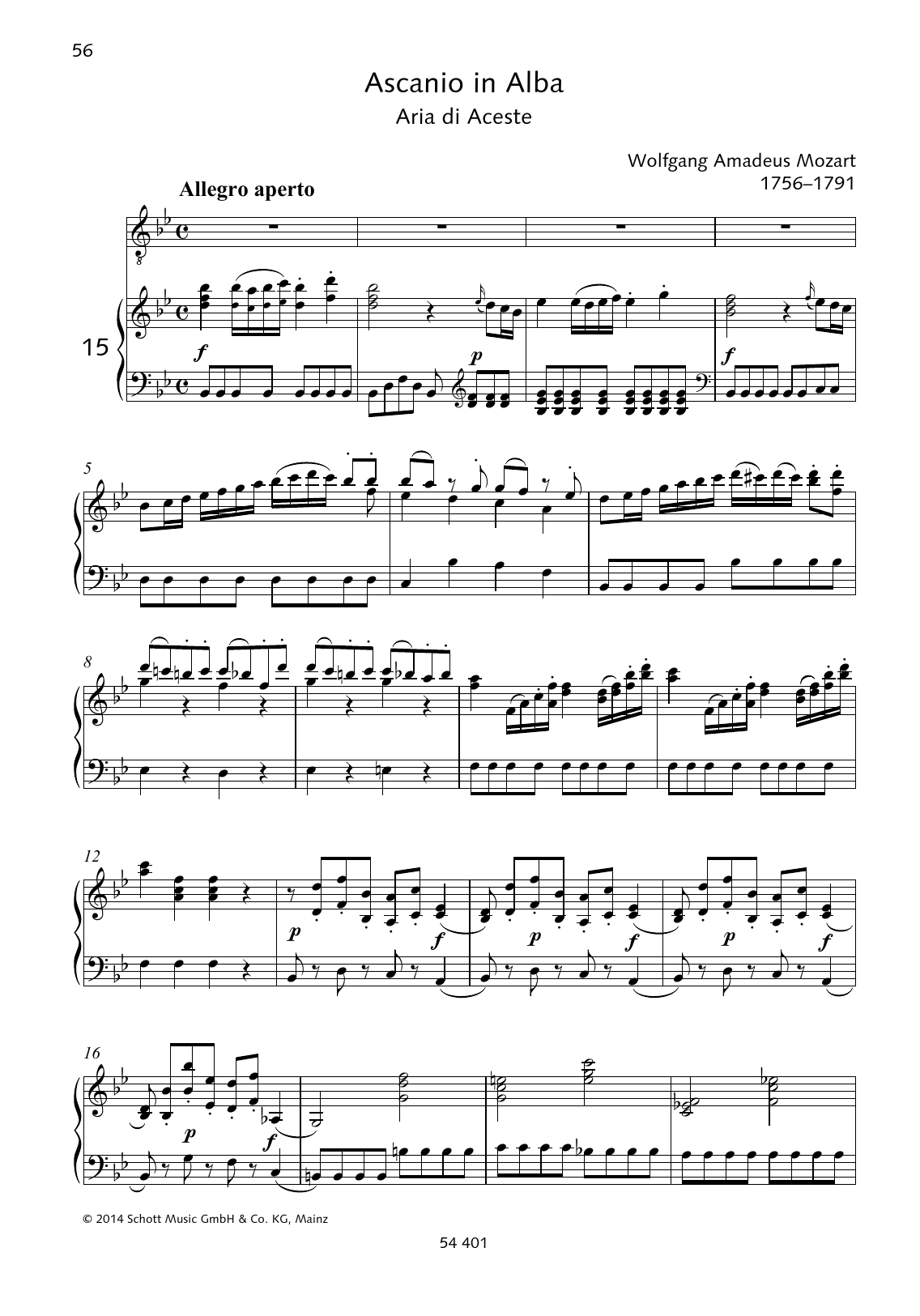 Download Wolfgang Amadeus Mozart Per la gioia in questo seno Sheet Music