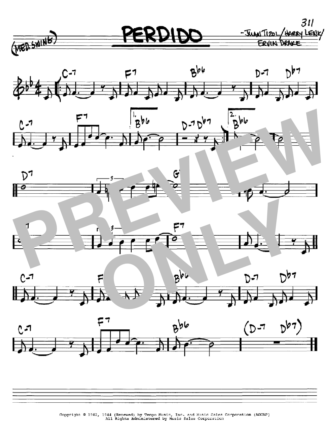 Download Duke Ellington Perdido Sheet Music