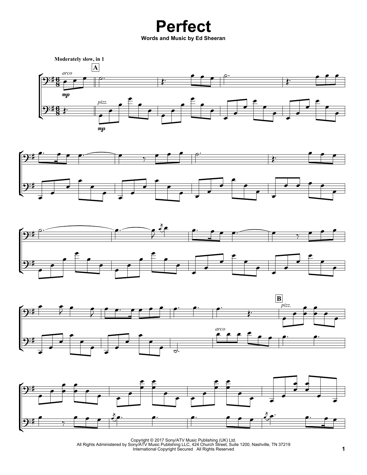 Download 2Cellos Perfect Sheet Music