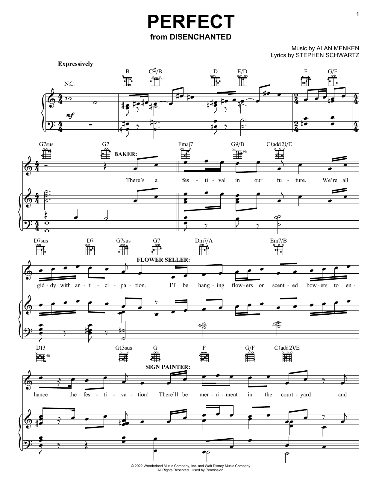 Download Disenchanted Cast Perfect (from Disenchanted) Sheet Music
