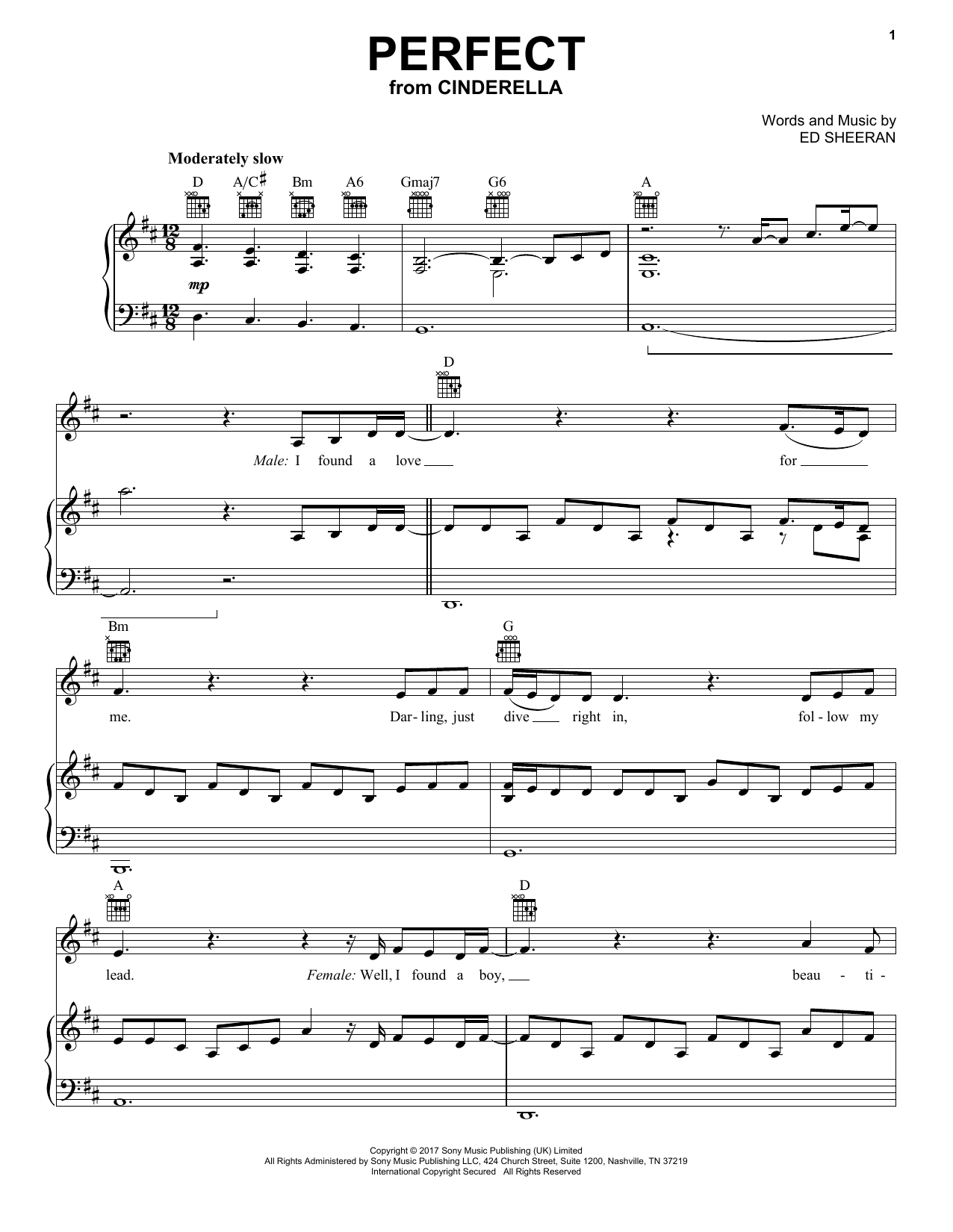 Download Camila Cabello and Nicholas Galitzin Perfect (from the Amazon Original Movie Sheet Music
