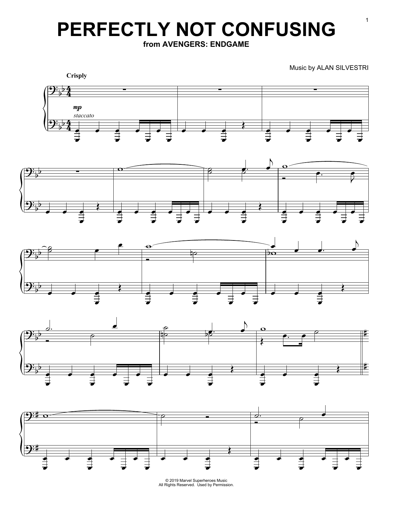 Download Alan Silvestri Perfectly Not Confusing (from Avengers: Sheet Music